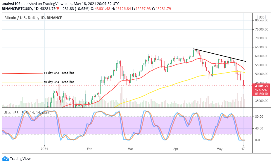 Bitcoin (BTC/USD) Breaks down the $45,000 Support