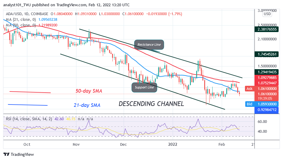 Cardano (ADA) Finds Support above $1.00 as the Altcoin Faces Rejection at $1.20