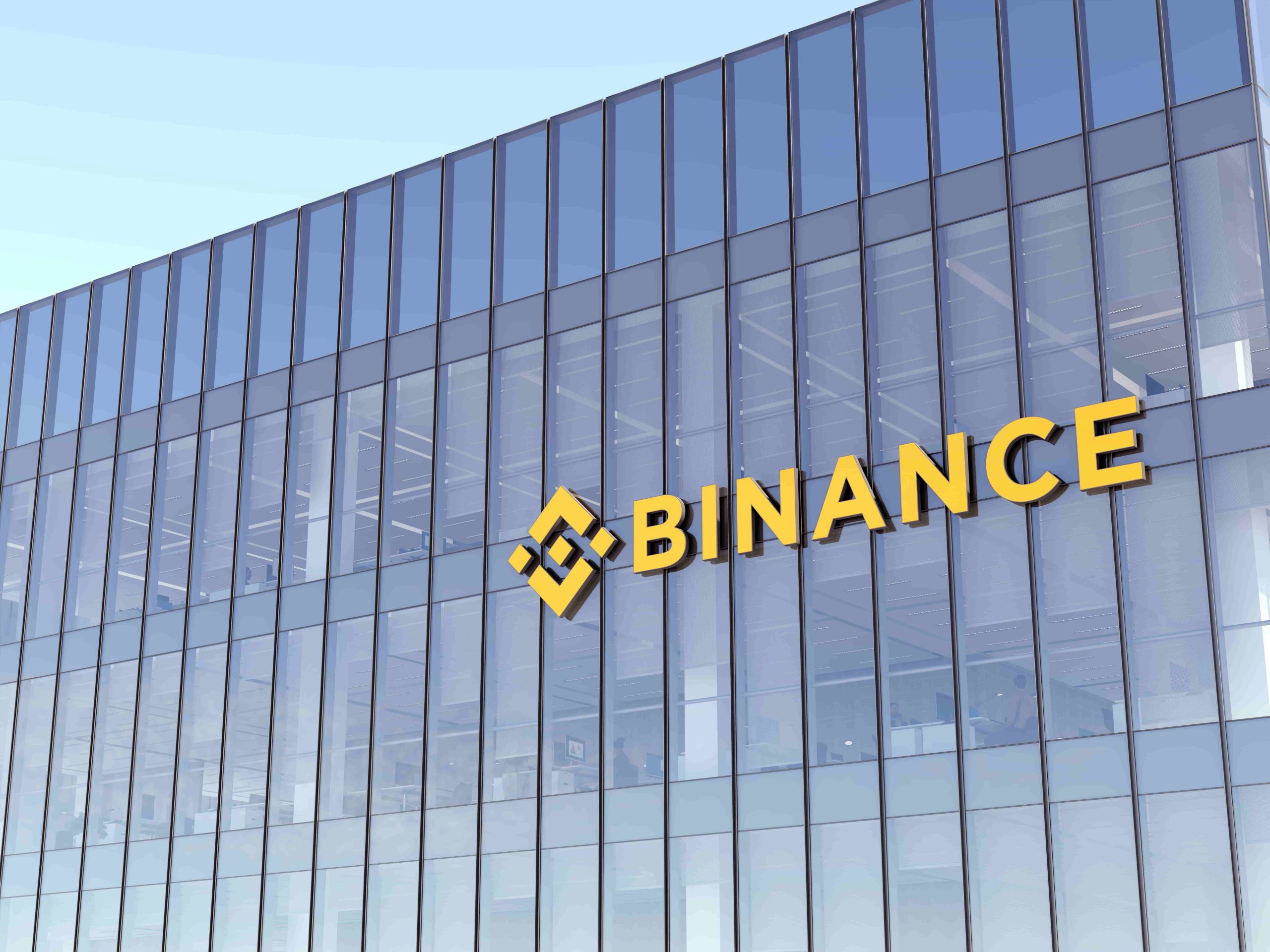 An image of a building with Binance's logo on it