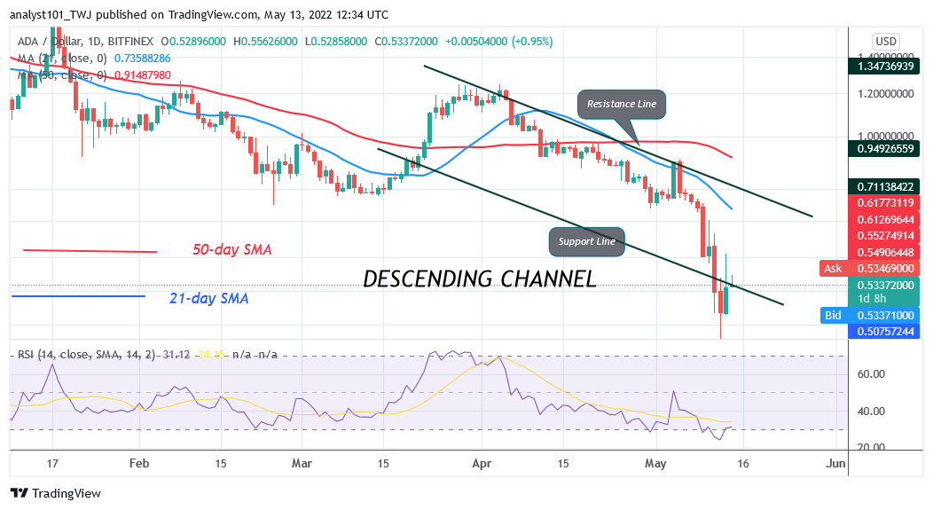 Cardano Rises from Oversold Region but Struggles below $0.60 High