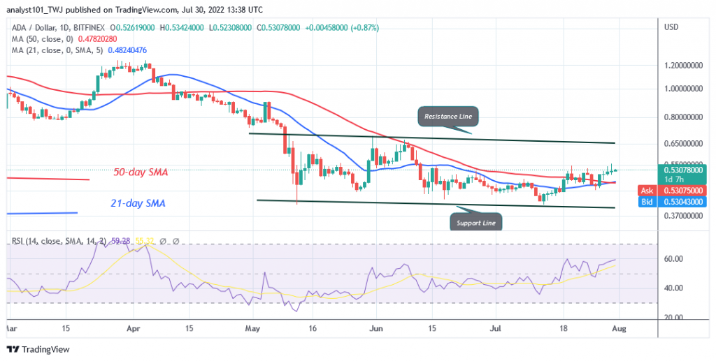 Cardano Faces Strong Resistance as It Rallies to $0.55