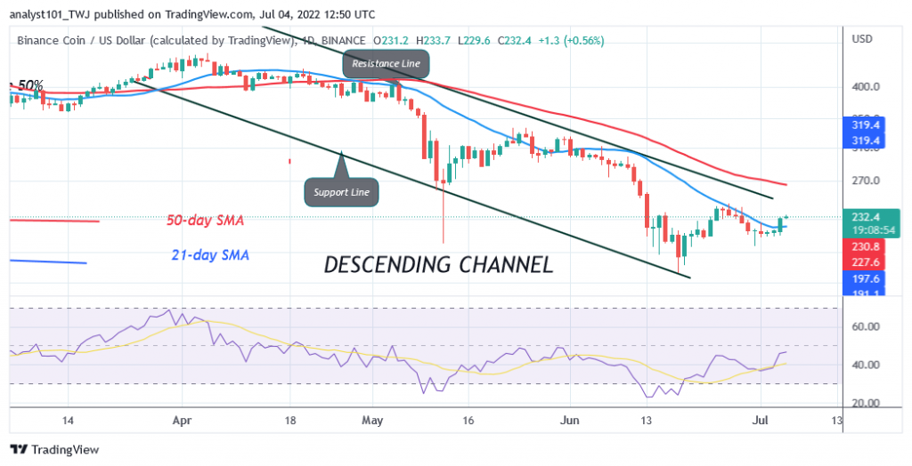 Binance Coin Is In an Overbought Region and May Face Rejection at $236.76