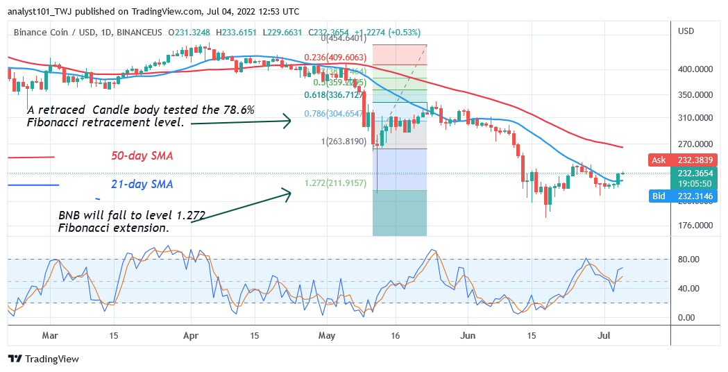 Binance Coin Is In an Overbought Region and May Face Rejection at $236.76