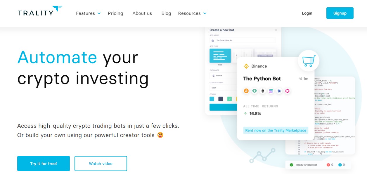 Best Crypto Trading Bots: trality
