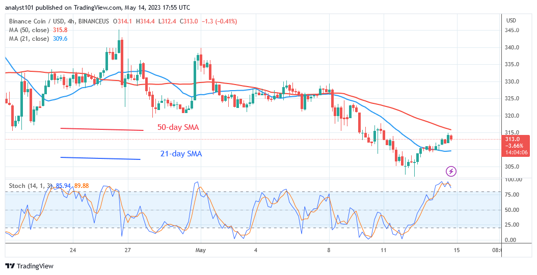 Binance Coin Circles above $300 as It Faces Rejection at a Recent High