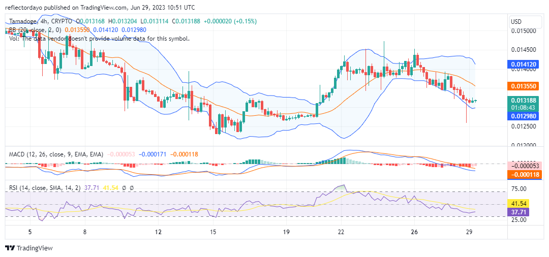 Tamadoge (TAMAUSD) Still Holds the Expectation of Bouncing Back from Below $0.014