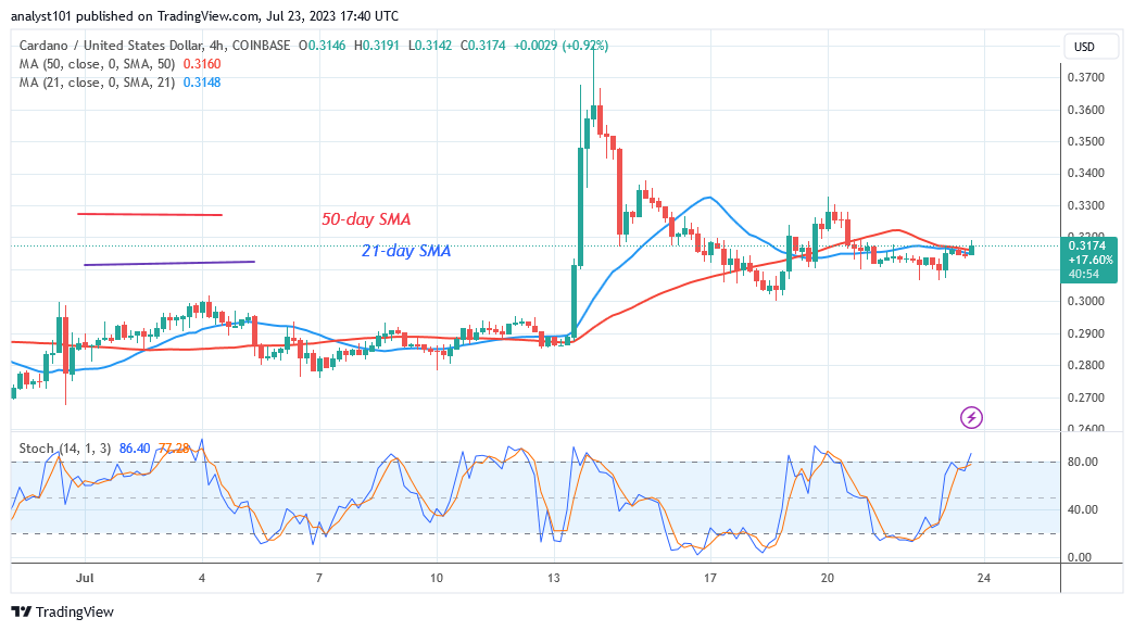 Cardano Recovers but Encounters Resistance at $0.32