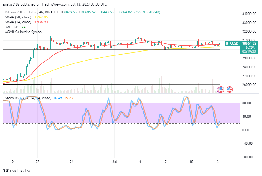 Bitcoin (BTC/USD) Price Builds a Base at $30,000, Striving to Pull Up