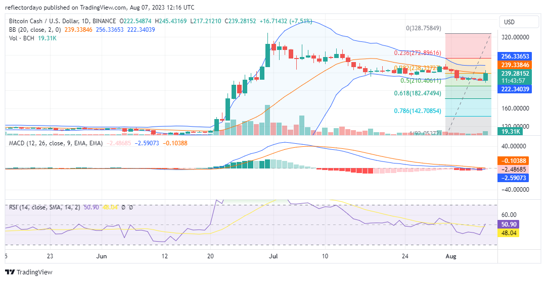 Bitcoin Cash (BCH/USD) May Have Found a Solid Ground Around the $220 Price Level