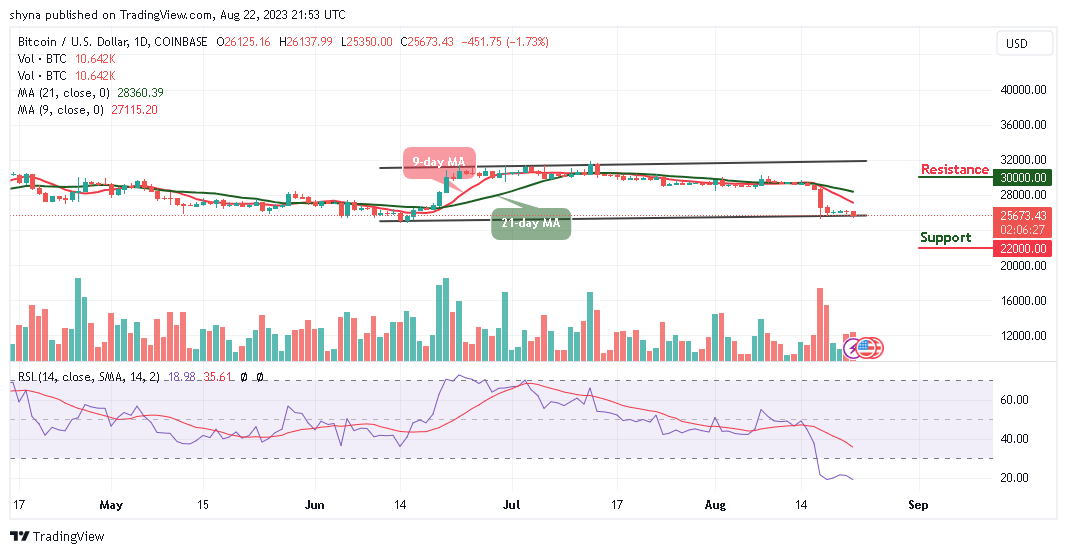 Bitcoin Price Prediction: BTC/USD Bears May Slide Below $25,000 Support