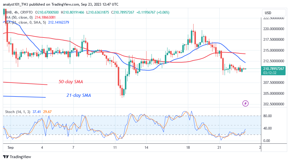   BNB Stabilizes above the $210 Support as It Trades Modestly