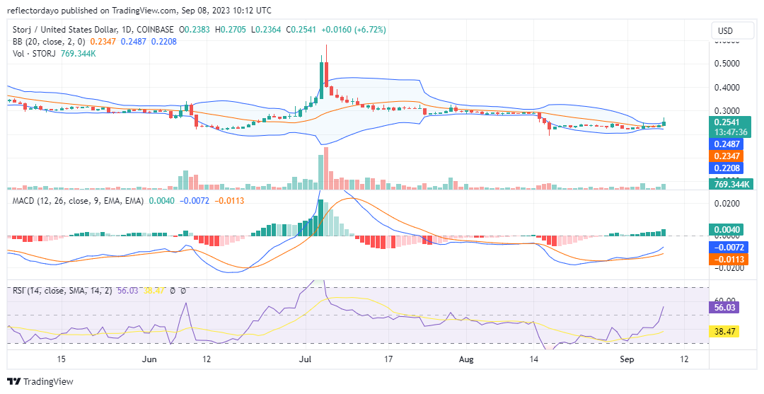 The Storj Market (STORJ/USD) May Be Starting Another Bullish Cycle from the Historic $0.22