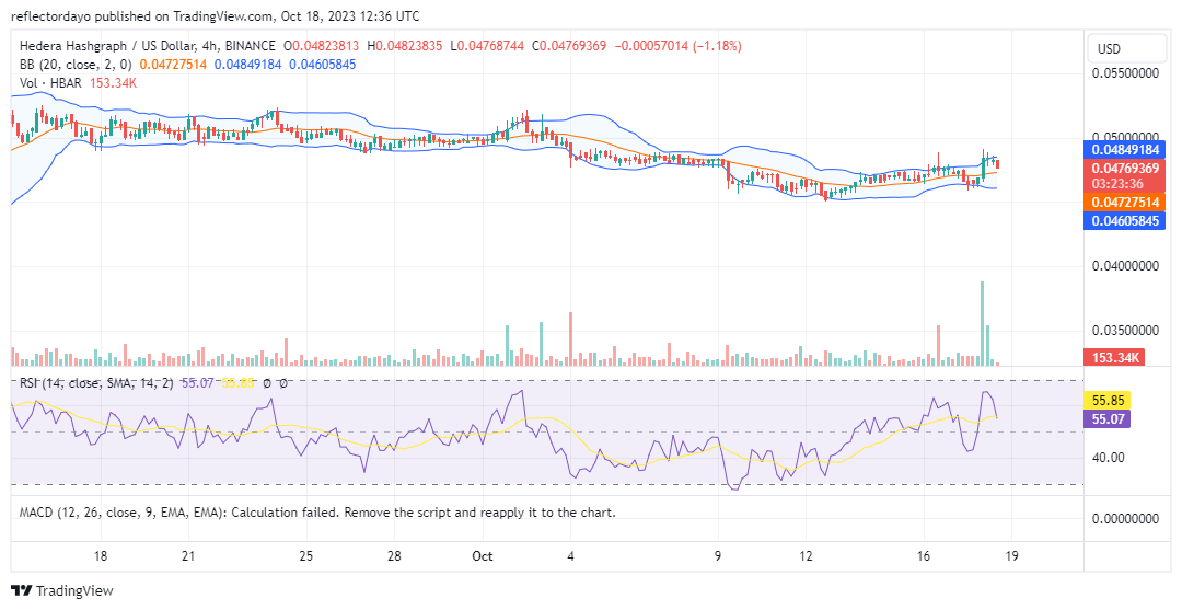 Hedera Hashgraph (HBAR/USD) Bear Appears to Be Consolidating Around the $0.05 Price Level
