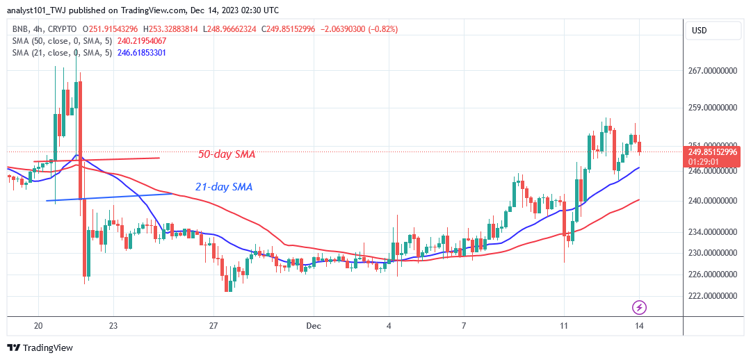 BNB Backtracks Due to Substantial Selling at $260