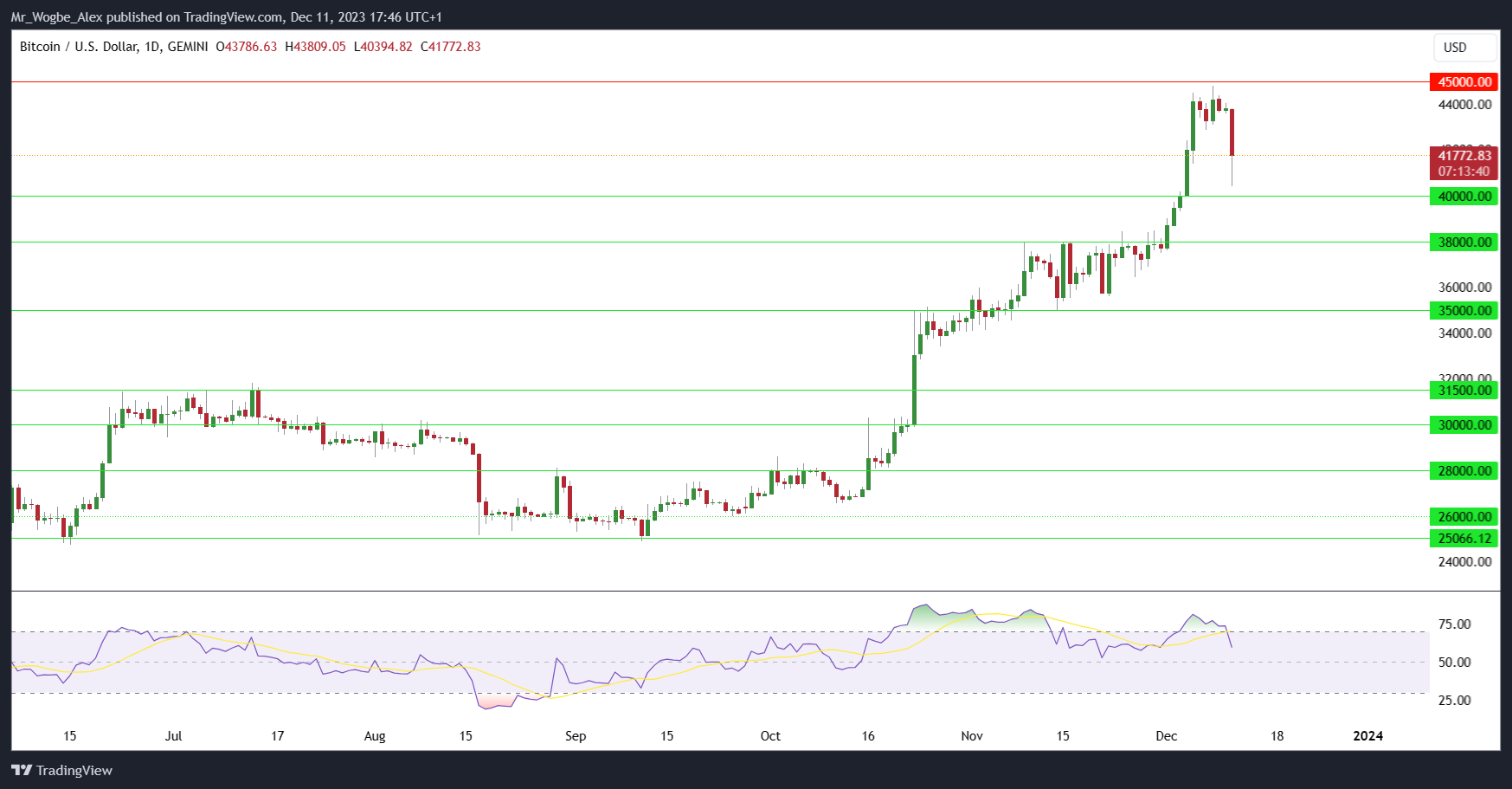 Bitcoin chart