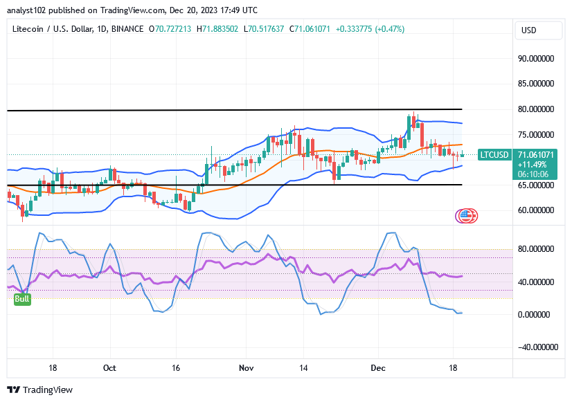 Litecoin (LTC/USD) Price Is Settling Above $65, Following a Correction