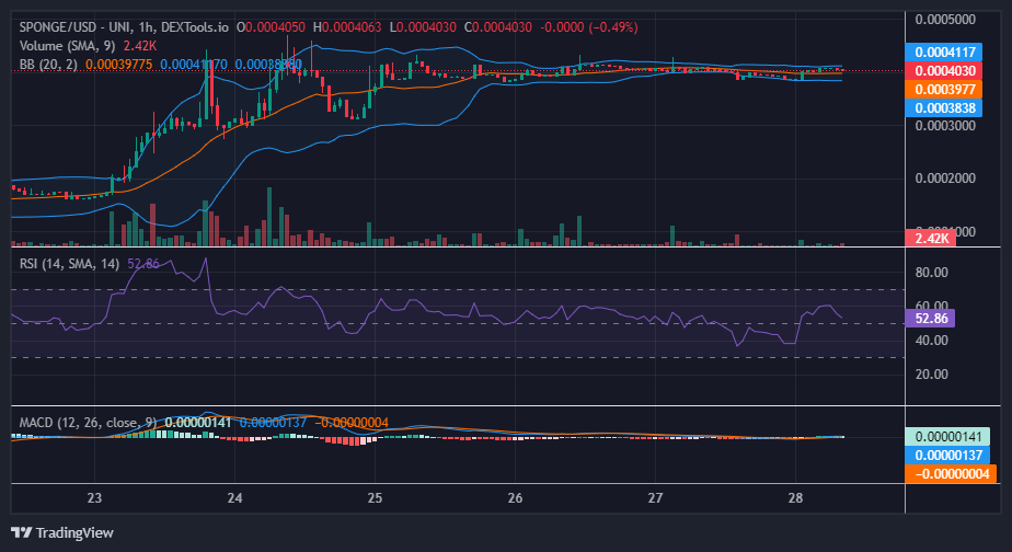 The $SPONGE market has recently been a theater of intense market dynamics, with both bulls and bears showcasing their influence.