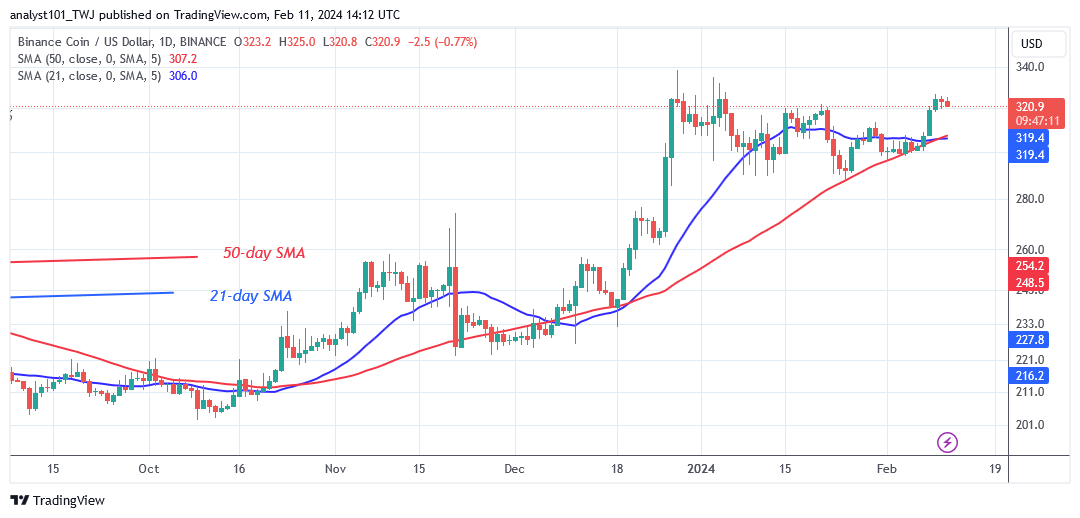 BNB’s Price Stalls at $330 as It Continues Its Downward Trajectory