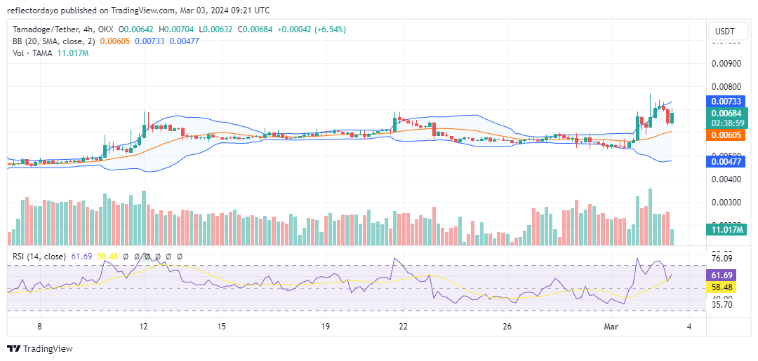 Tamadoge (TAMA/USD) Aims for Steady Ground Beyond $0.007