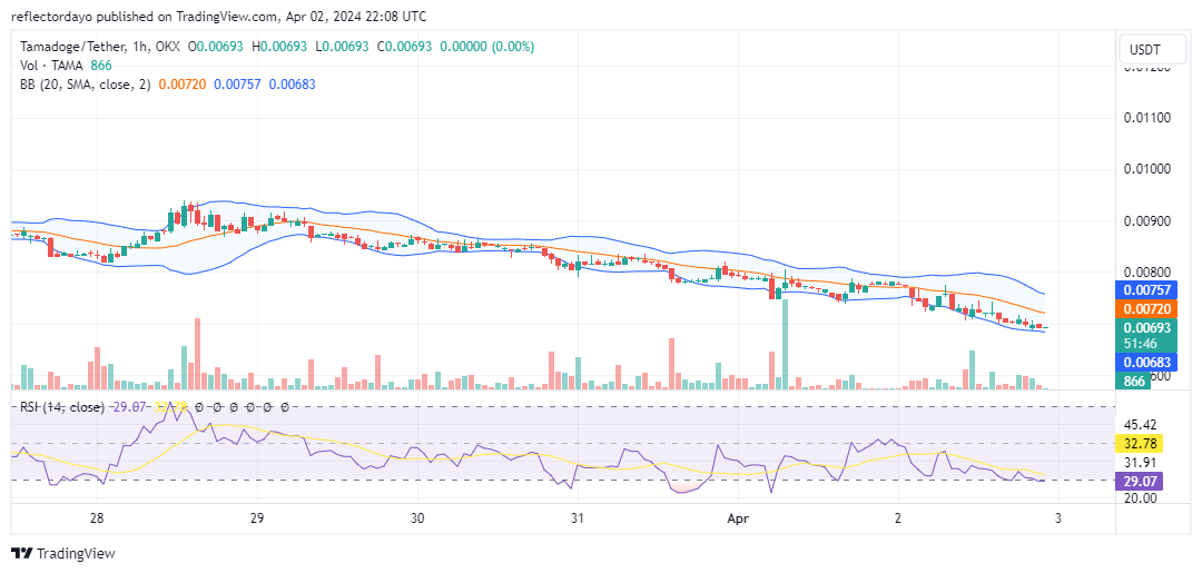 Tamadoge (TAMA/USD) Is Preparing to Rebound from the $0.007 Support Level