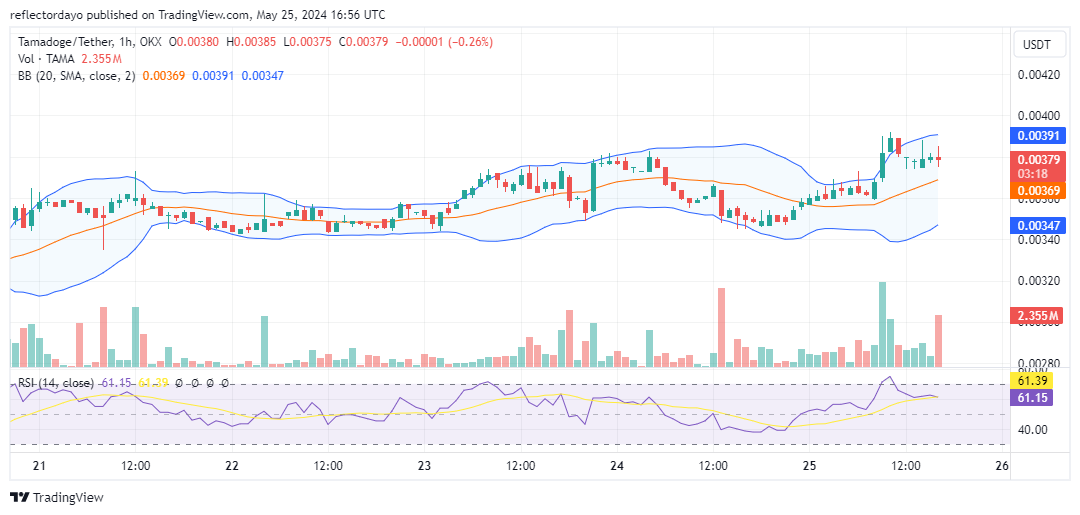 Tamadoge (TAMA/USD) Holding Steady After Brushing $0.0038