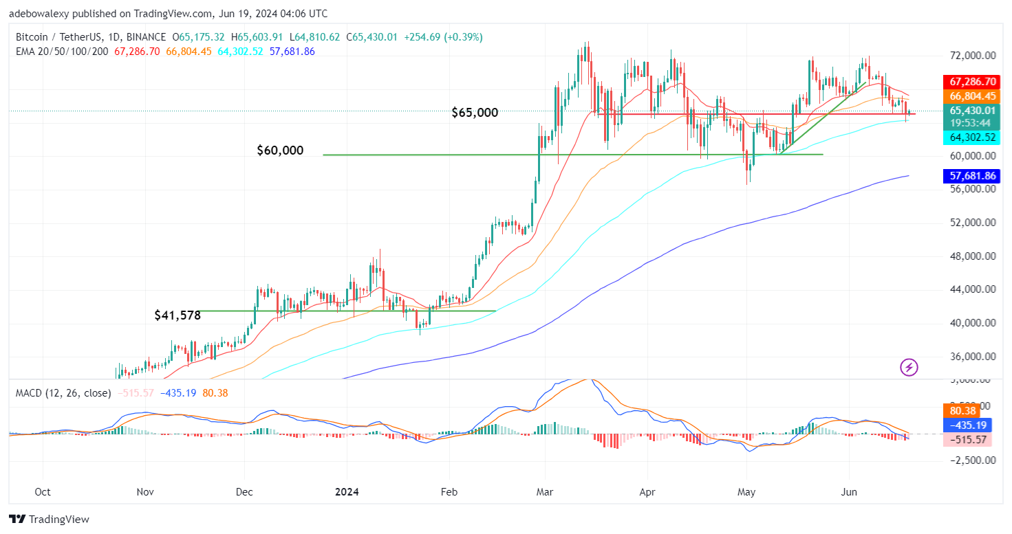 Bitcoin (BTC) Price Prediction: BTC/USDT Recovers Above the $65,000 Mark