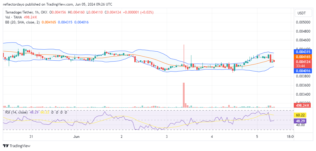 Tamadoge (TAMA/USD) Price Swings Wildly Around the Critical $0.0042 Level