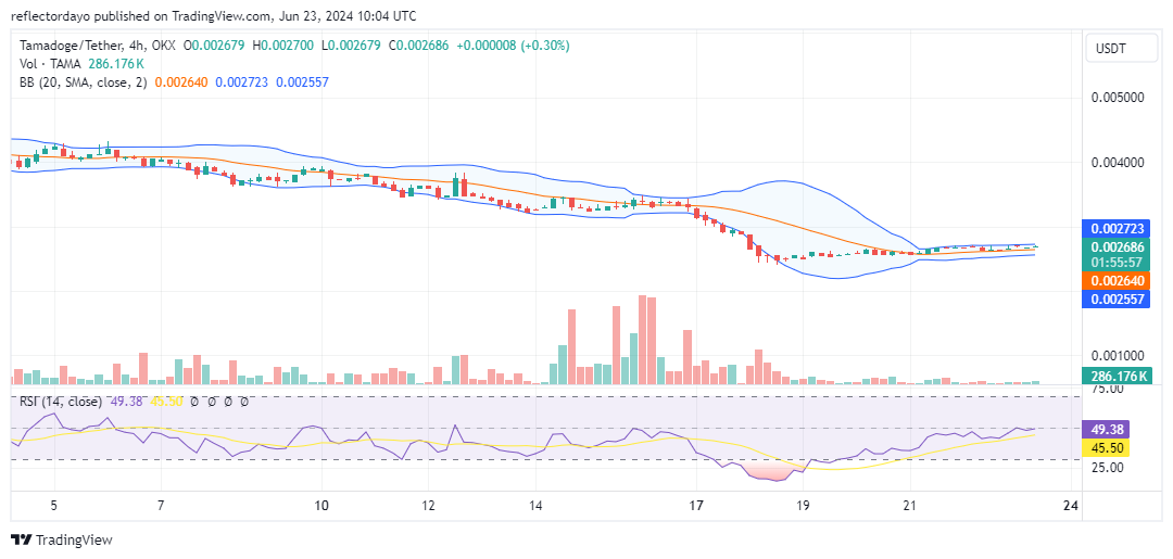 Tamadoge (TAMA/USD) Price Prepares for a Rally