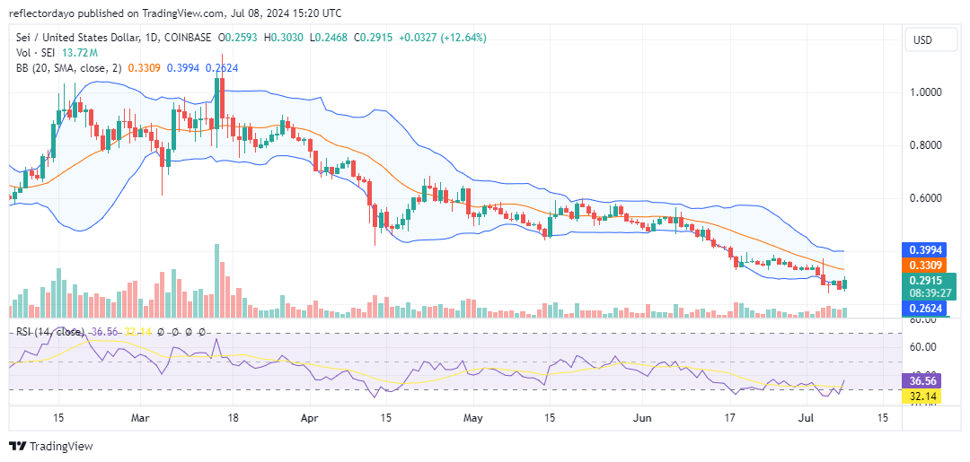 The Sei Market (SEI/USD) Strives to Rebound from Yearly Low