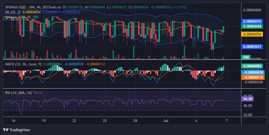 $SPONGE (SPONGE/USD): Bulls Demonstrate Resilience