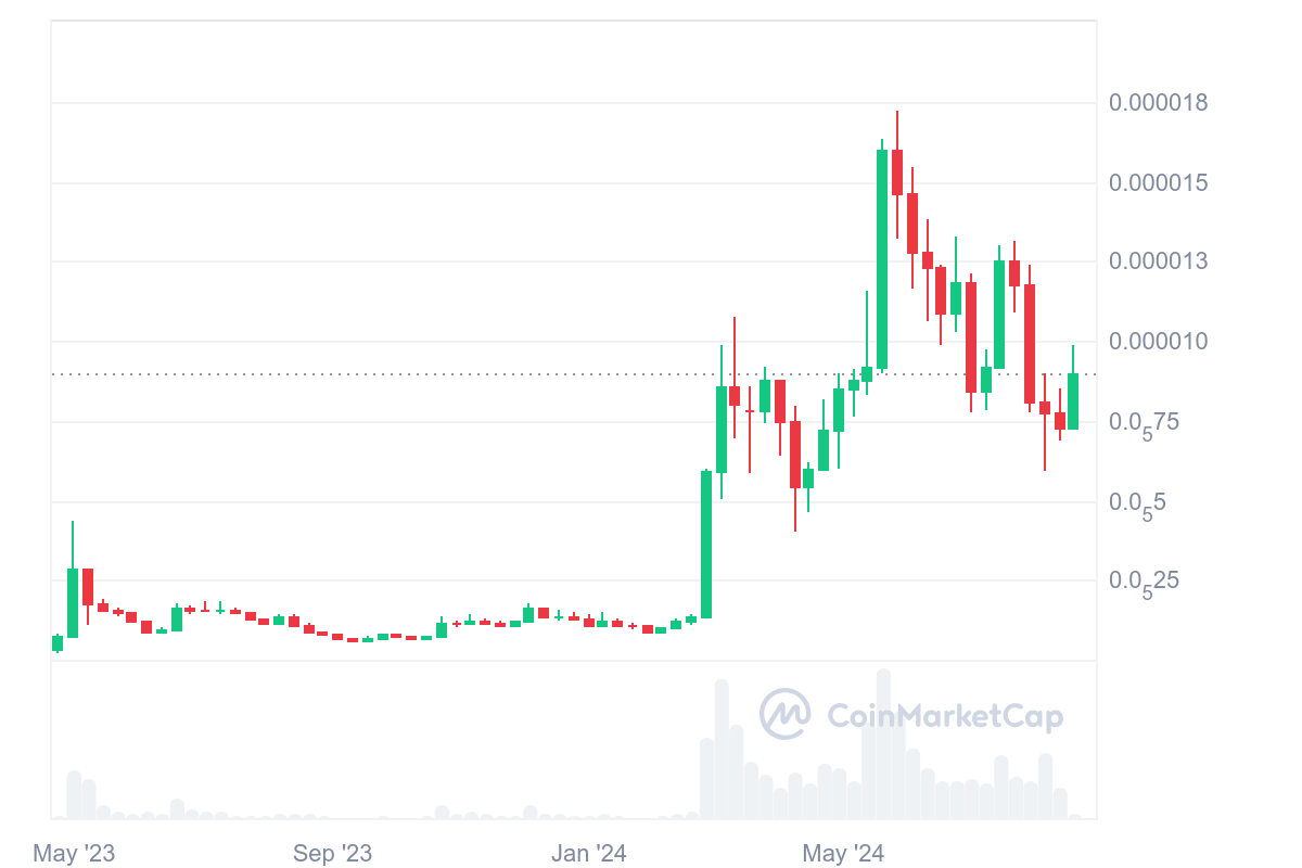 Top Trending Coins for Today, August 17: BTC, TON, NOT, PEPE, and NEIRO