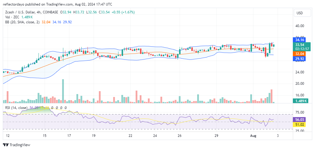 Zcash (ZEC/USD) Still Aiming for Upward Momentum