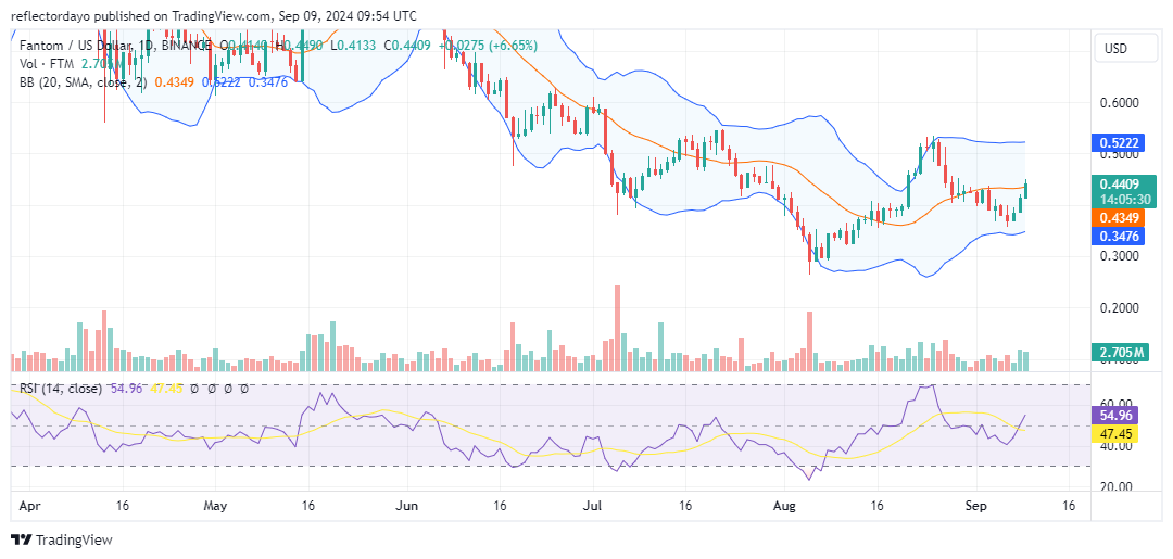 Fantom (FTM/USD) Eyes $0.50 Milestone