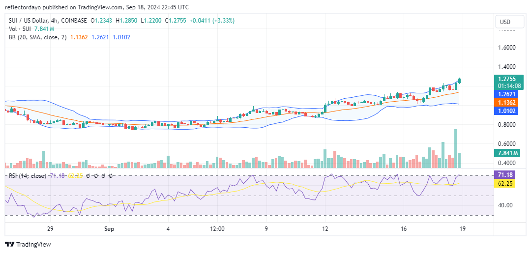 The Sui Market (SUI/USD) Breaks Above the $1.20