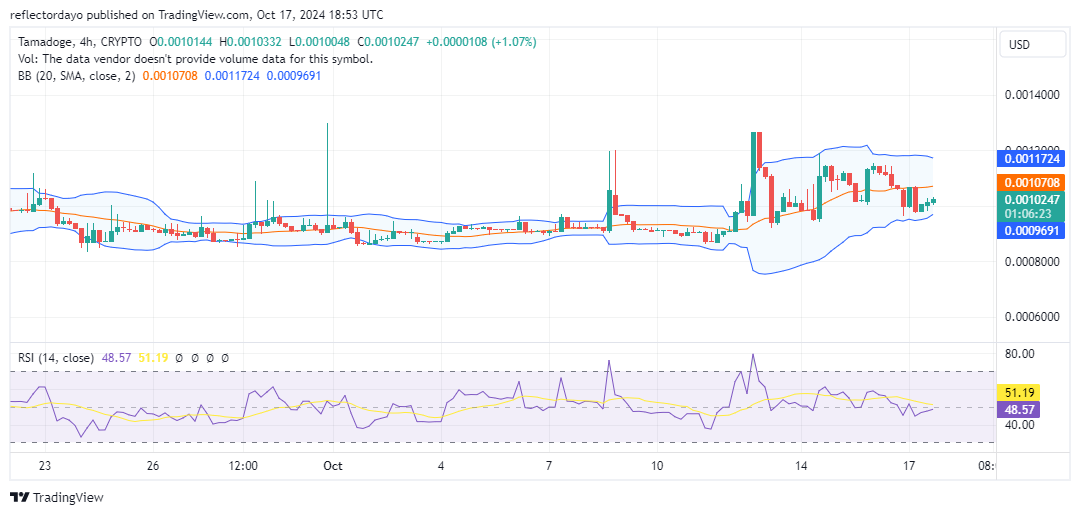 Tamadoge (TAMA/USD) Still Holding Steady at $0.001