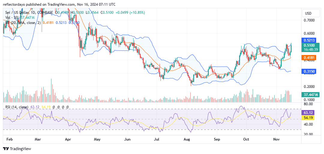 The Sei Market (SEI/USD) Aims to Secure and Sustain Momentum at the $0.50 Level
