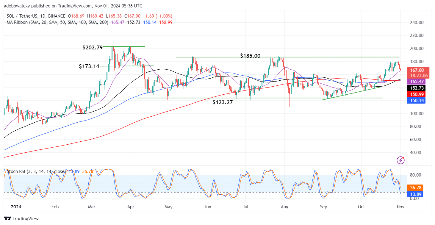 Solana Price Prediction: SOL/USDT Rejected at the $180 Price Level