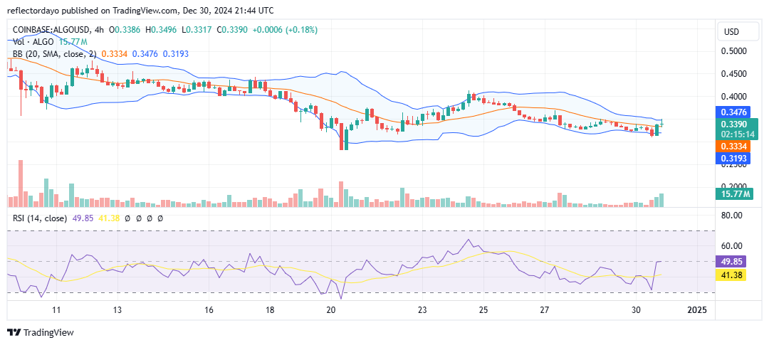 Algorand (ALGO/USD) Establishes Strong Support at $0.30