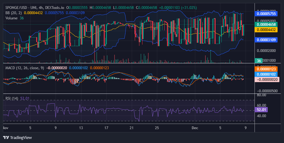 $SPONGE (SPONGE/USD) Bulls Drive Momentum Forward Despite Volatility