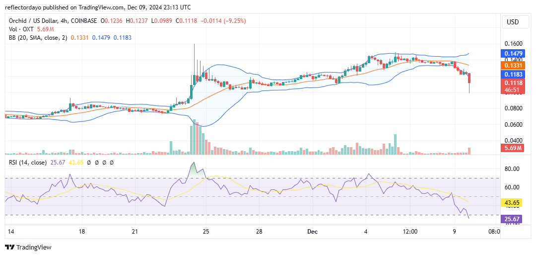 Orchid (OXT/USD) Bulls Found a Higher Support Level