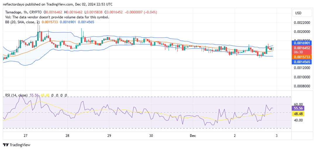 Tamadoge (TAMA/USD): Bulls Poised for a Breakout to Higher Levels