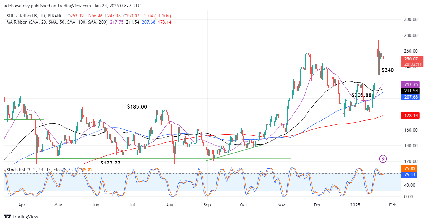 Solana (SOL) Price Prediction: SOL/USDT Maintains Position Above $240