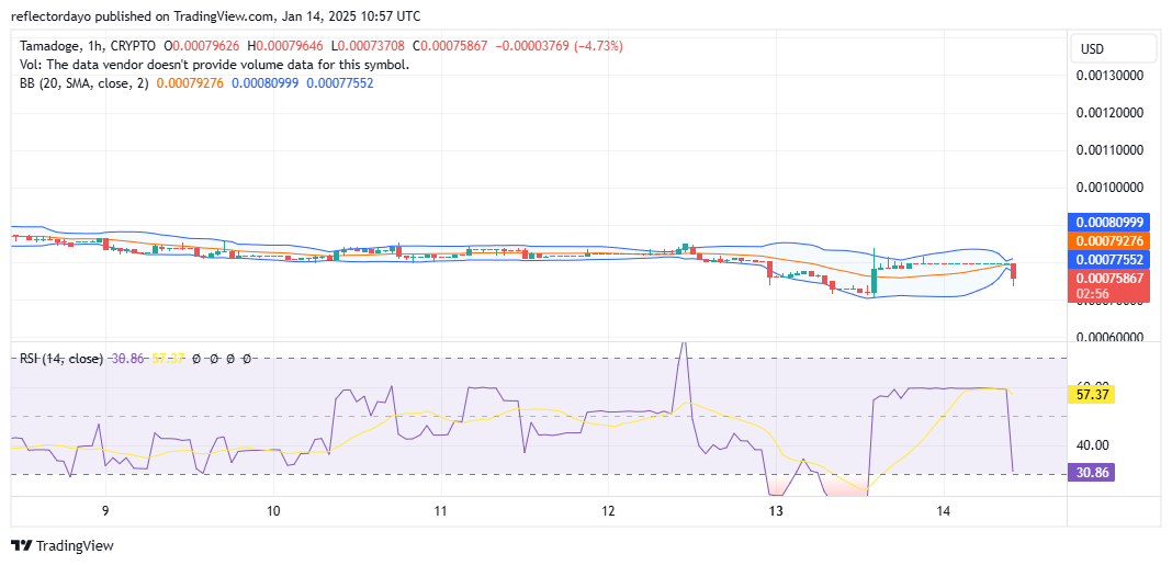 Tamadoge (TAMA/USD) Recovers to $0.0008; Poised for a Rebound