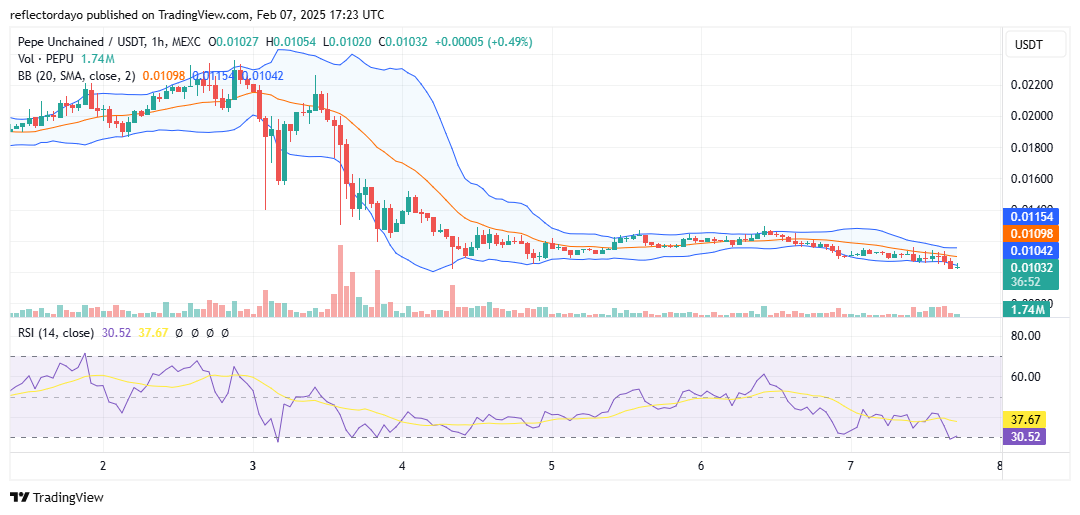 Pepe Unchained (PEPU/USD): Strong Rebound in Progress at the Critical $0.010 Level