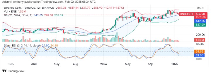BNB (BNB/USDT) Prepares for a Short-term Bounce