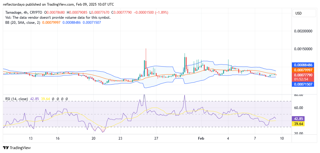 Tamadoge (TAMA/USD) at $0.00078: Potential Bounce Ahead?