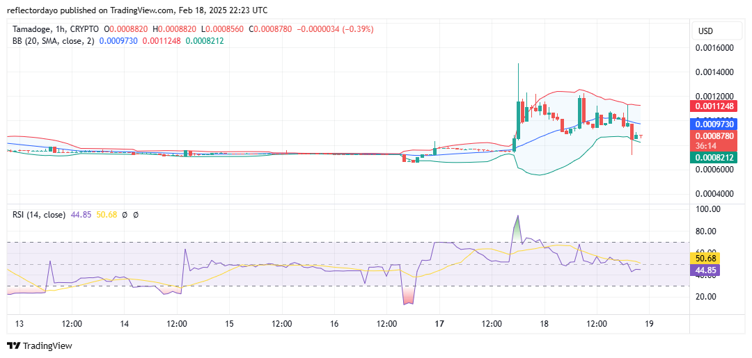 Tamadoge (TAMA/USD) Surges, Seeks Higher Support