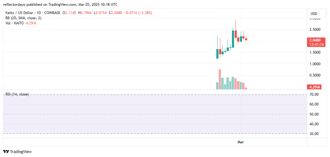 The Kaito Market (KAITO/USD) Market Shows Bullish Momentum