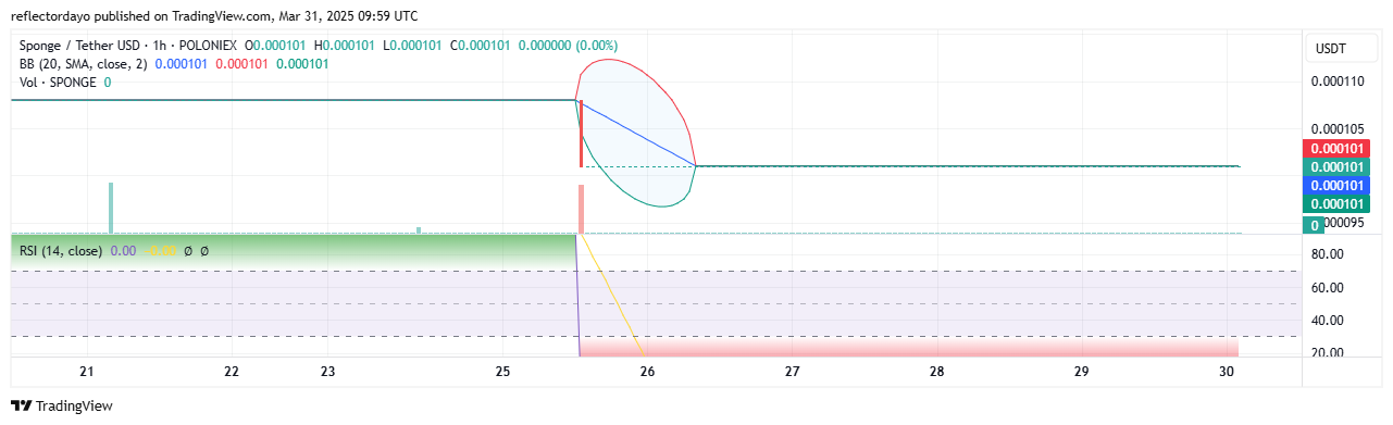 SPONGE/USD ($SPONGE) Holds Firm at $0.0001 Support, Poised for Potential Upside