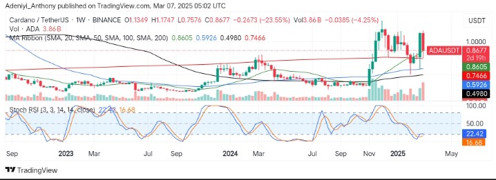 Cardano (ADA/USDT) Struggles to Maintain Upside Momentum